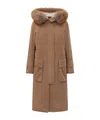 Peuterey Long-sleeved Coat In Brown