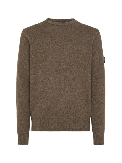 PEUTEREY LONG-SLEEVED CREWNECK SWEATER WITH LOGO