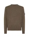 Peuterey Long-sleeved Crewneck Sweater With Logo In Gray