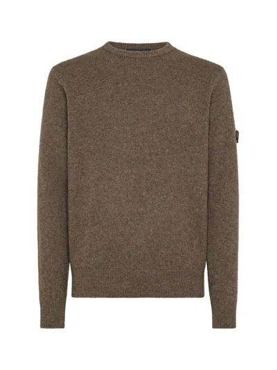 PEUTEREY LONG-SLEEVED CREWNECK SWEATER WITH LOGO