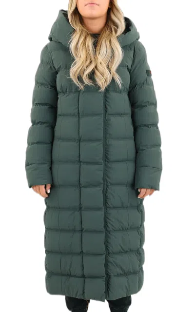 Peuterey Long-sleeved Hooded Cotton Jacket In Green