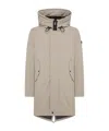 Peuterey Hooded Drawstring Parka Coat In Nude