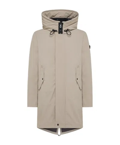 Peuterey Long-sleeved Parka Coat In Nude