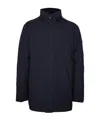 Peuterey Long-sleeved Stand-collar Cotton Coat In Blue