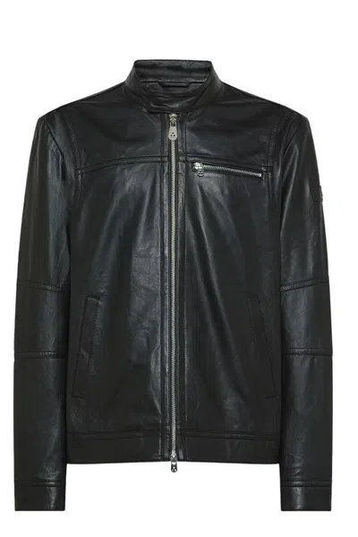 Peuterey Long-sleeved Zipped Jacket In Black