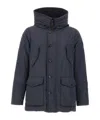 Peuterey Long-sleeved Down Jacket In Blue