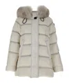 Peuterey Long-sleeved Down Jacket In Gray