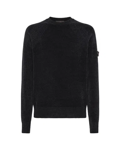 PEUTEREY BLUE SHAVED CHENILLE SWEATER