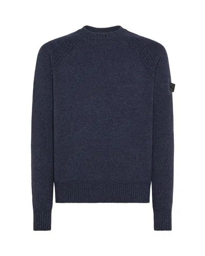 PEUTEREY MAGLIA IN MISTO LANA BLU GRAFITE