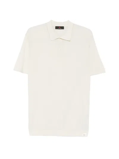 Peuterey Beige Cotton Short Sleeves Polo In Neutral