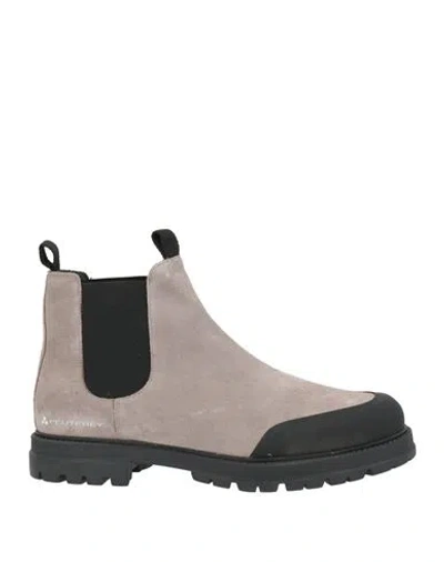 Peuterey Man Ankle Boots Grey Size 9 Leather In Multi