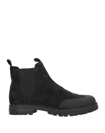 Peuterey Man Ankle Boots Midnight Blue Size 9 Leather