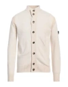 Peuterey Man Cardigan Ivory Size Xxl Wool, Polyamide