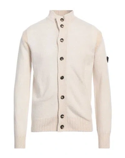 Peuterey Man Cardigan Ivory Size Xxl Wool, Polyamide