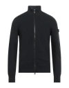 Peuterey Man Cardigan Midnight Blue Size 3xl Wool, Polyamide