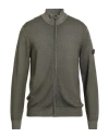 Peuterey Man Cardigan Military Green Size 3xl Wool