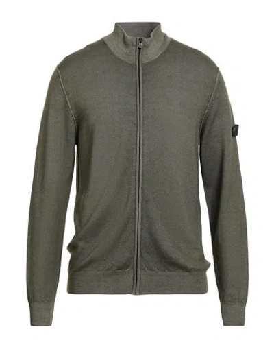 Peuterey Man Cardigan Military Green Size 3xl Wool