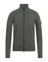 Peuterey Man Cardigan Military Green Size Xl Wool, Polyamide
