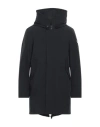 Peuterey Man Coat Black Size Xxl Polyamide, Elastane