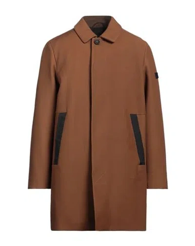 Peuterey Man Coat Brown Size L Polyester, Viscose, Elastane