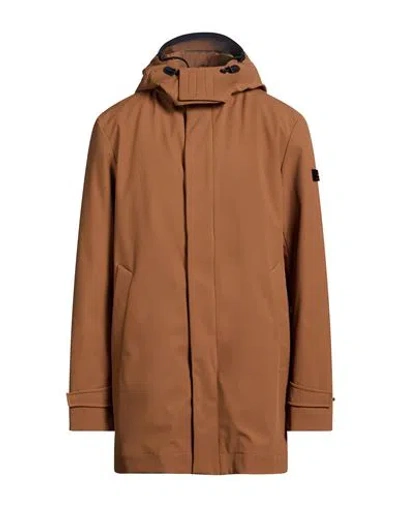 Peuterey Man Coat Light Brown Size Xs Polyamide, Elastane