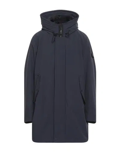 Peuterey Man Coat Midnight Blue Size L Polyamide, Elastane