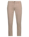Peuterey Man Pants Khaki Size 26 Cotton, Elastane In Beige