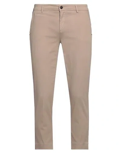 Peuterey Man Pants Khaki Size 26 Cotton, Elastane In Beige