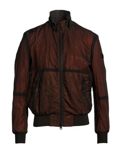 Peuterey Man Jacket Black Size M Polyamide In Brown
