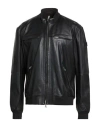Peuterey Man Jacket Black Size Xxl Lambskin