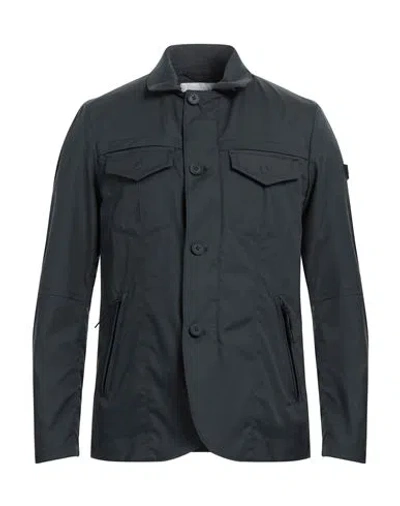 Peuterey Man Jacket Charcoal Size Xxl Cotton, Polyester In Gray