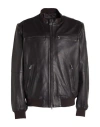 Peuterey Man Jacket Dark Brown Size Xs Lambskin In Brown