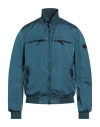 Peuterey Man Jacket Deep Teal Size L Polyamide In Blue