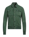 Peuterey Man Jacket Green Size S Goat Skin, Polyester, Elastane