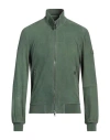 Peuterey Man Jacket Green Size Xl Leather, Polyester, Elastane