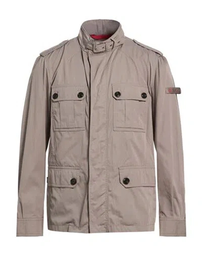 Peuterey Man Jacket Light Brown Size L Polyester In Sand