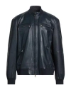 Peuterey Man Jacket Midnight Blue Size 3xl Lambskin