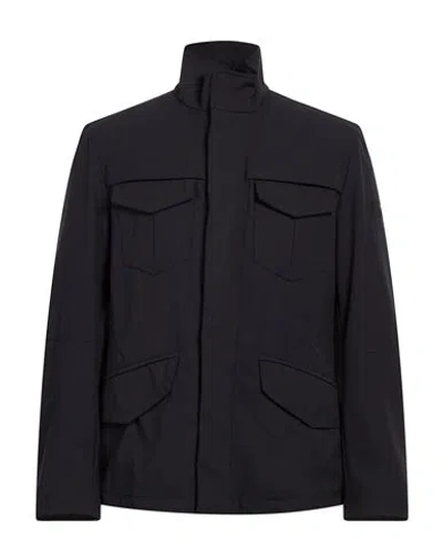 Peuterey Man Jacket Midnight Blue Size 3xl Polyester, Elastane In Black