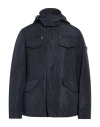 Peuterey Man Jacket Midnight Blue Size M Polyamide In Animal Print