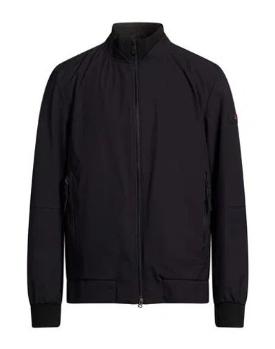 Peuterey Man Jacket Midnight Blue Size S Polyester, Elastane In Black
