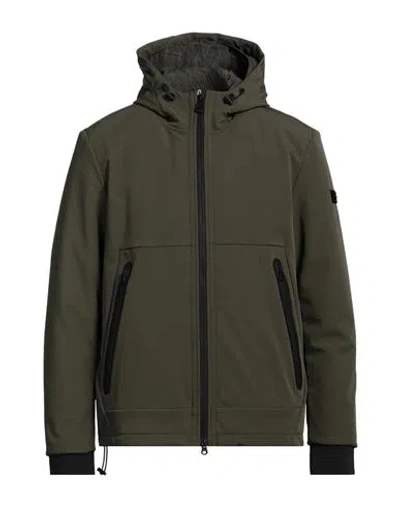 Peuterey Man Jacket Military Green Size Xxl Polyamide