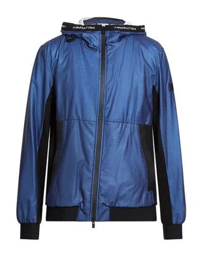 Peuterey Man Jacket Navy Size Xl Cotton, Polyamide, Elastane In Blue