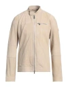 Peuterey Man Jacket Sand Size Xxl Goat Skin