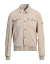 Peuterey Man Jacket Sand Size Xxl Goat Skin, Polyester, Elastane In Multi