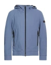 Peuterey Man Jacket Slate Blue Size 3xl Polyester, Elastane
