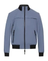 Peuterey Man Jacket Slate Blue Size Xl Polyester, Elastane