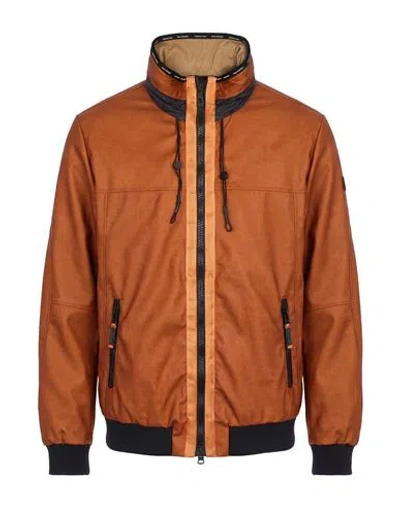 Peuterey Man Jacket Tan Size S Cotton, Polyester, Polyamide, Elastane In Brown