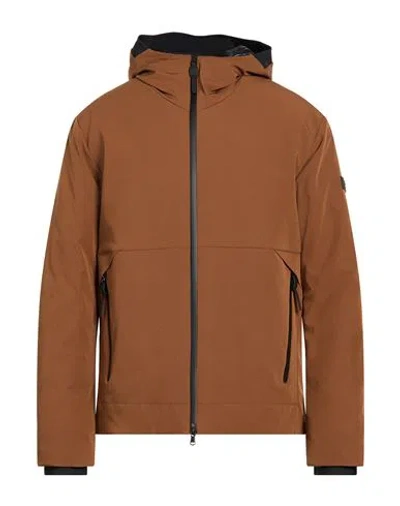 Peuterey Man Jacket Tan Size Xs Polyamide, Polyester, Elastane In Brown