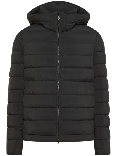 Peuterey Man Mini Quilted Puffer Jacket With Duck Down Insulation In Black
