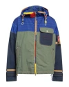 Peuterey Man Overcoat & Trench Coat Bright Blue Size L Polyamide, Cotton